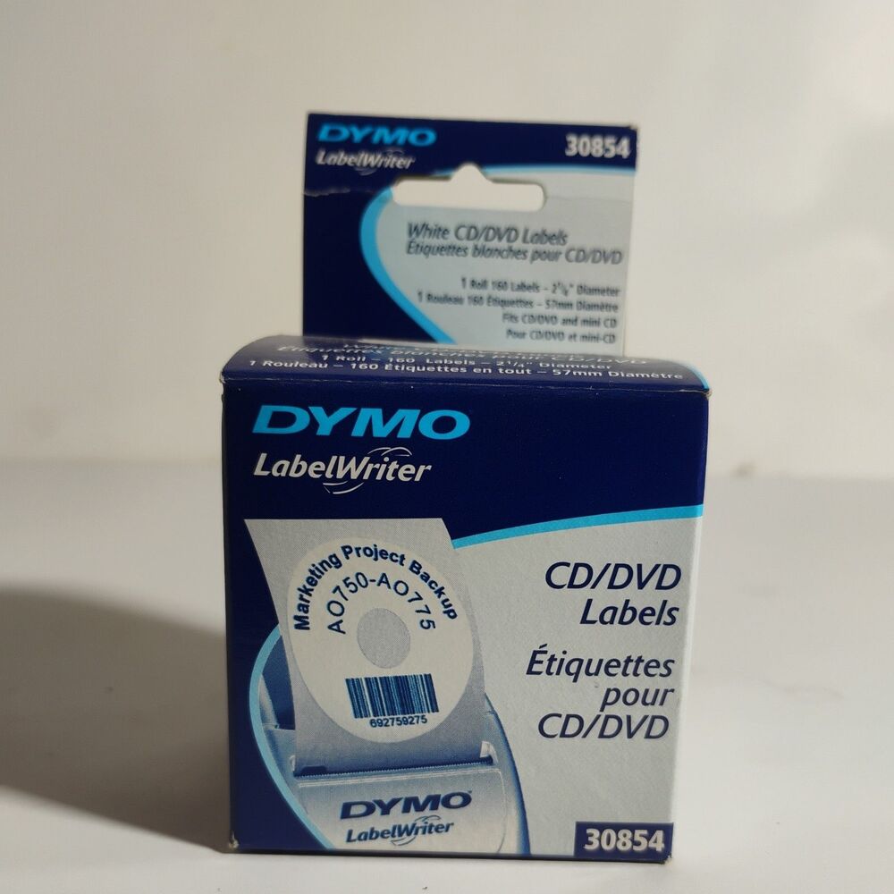 Dymo Cd/dvd Label (30854) 1 Roll 160 labels 2 1/4 Diameter